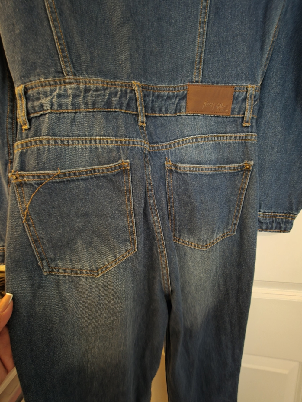 Nasty Gal Indigo Denim Boilersuit - Picture 4 of 7